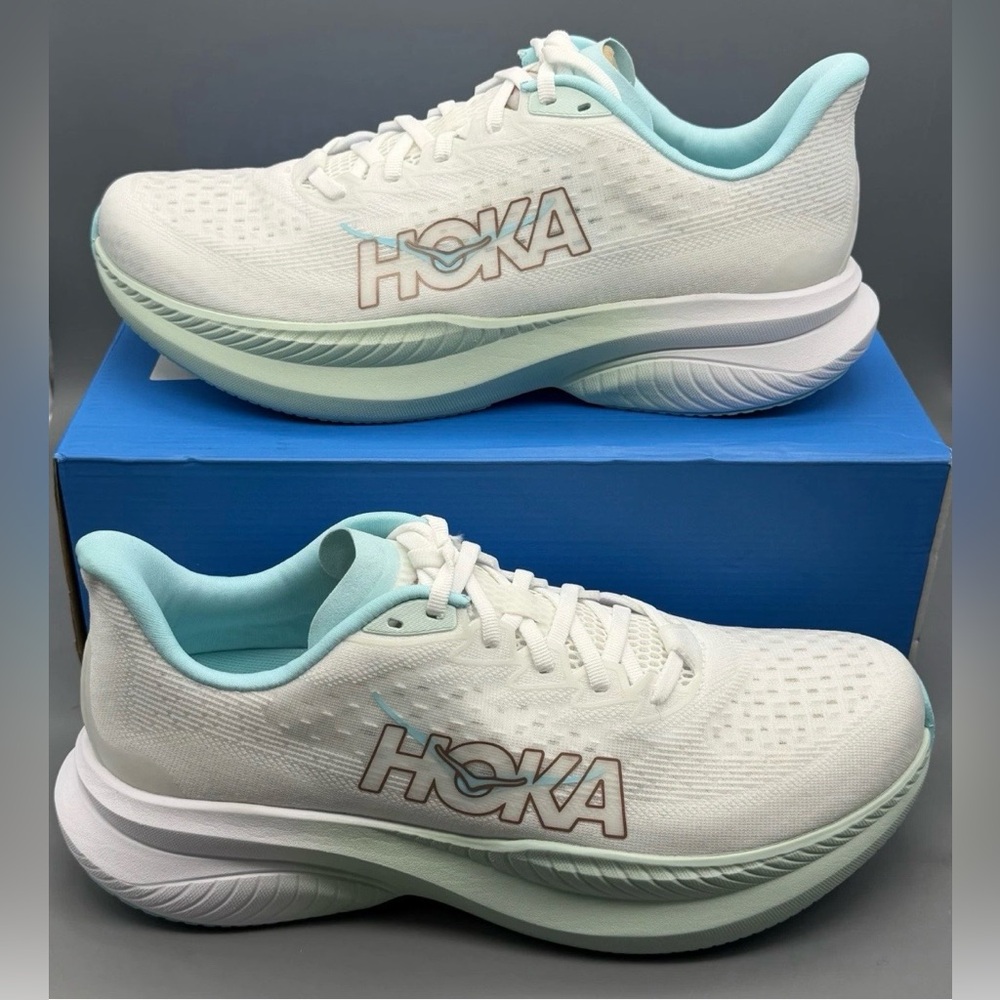 HOKA 💅 Mach 6 1147810 FTRS Frost White Running Shoes Sneakers 8 9 9.5 10 NEW